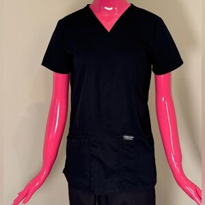 Cherokee Workwear Revolution Black Scrub Top XS